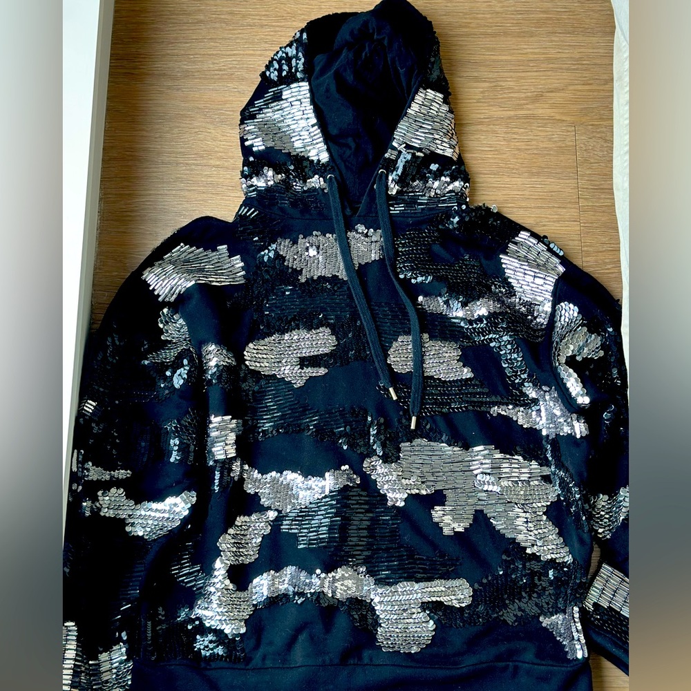 Retrofete sequin hoodie xs